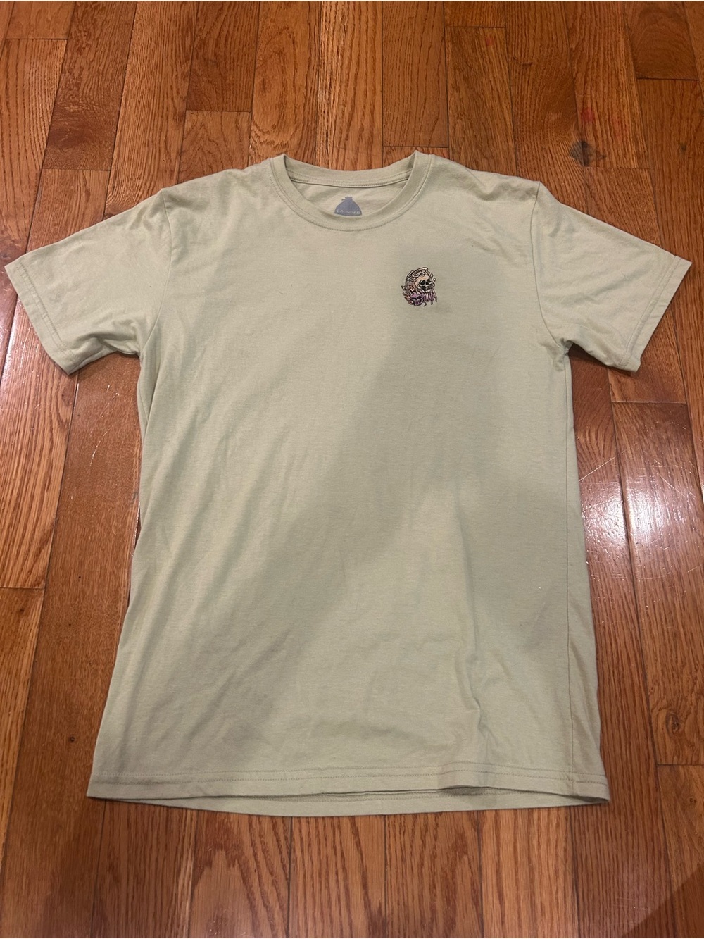 Launder Saint Sinner T Shirt Mens Medium M Green Angel Devil Skull True Vibes - Picture 2 of 9